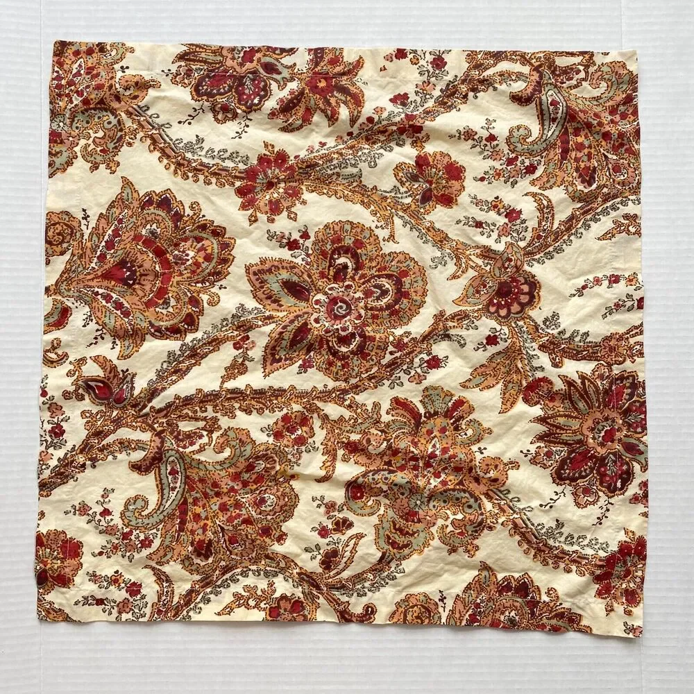 Pottery Barn Napkins Table Kitchen Dining Decor Floral Paisley Square Set of 2